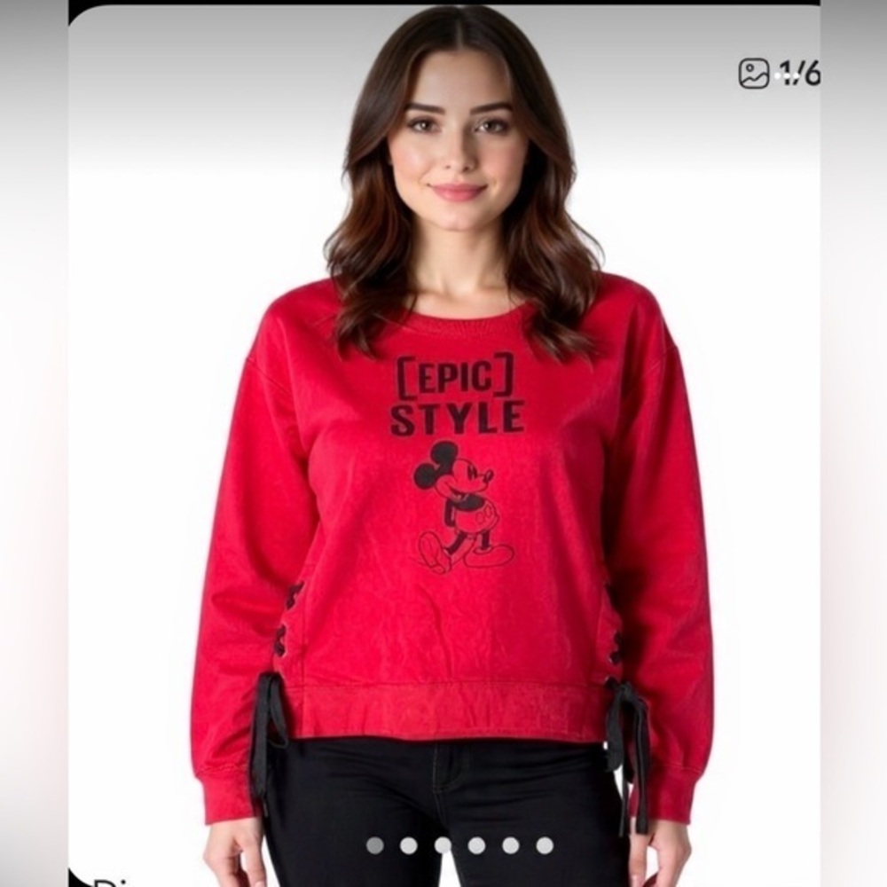 Disney Red Mickey Mouse Epic Style Sweatshirt